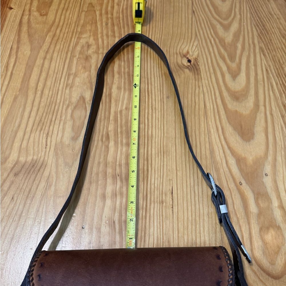 Vintage Handmade Tooled Leather Eagle Bird Saddlebag Shoulder Purse Western - Picture 6 of 16
